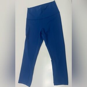 Lululemon Blue High-Waisted Wunder Tight.  Cropped.  Size 6.  Great condition.